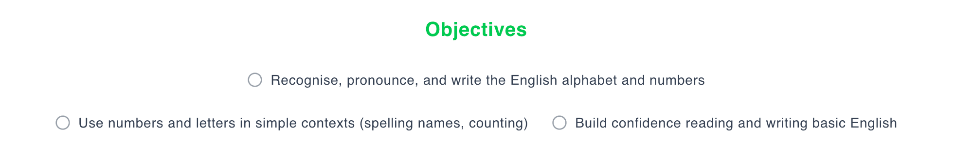 Learning Objectives